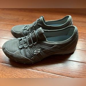 Skechers gray and blue sneakers